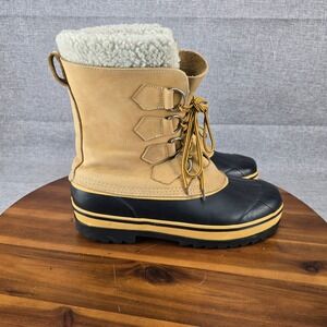 Western Chief Mens Tan Black Steel Shank Insulated Winter Snow Duck Boots Sz 10